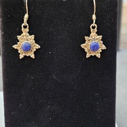 Lapis Star Earrings 