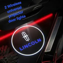 2 Lincoln universal Wireless projector door lights $35. Lincoln seat belt shoulder pads $40. SHIPPING AVAILABLE