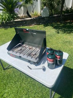 Coleman Two Burner Propane Camping Stove W/ Extra Propane