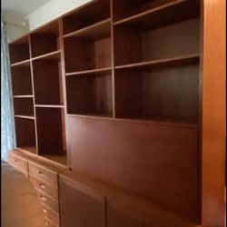 Beautiful Solid Wood Teak Bookcases
