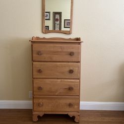 Vintage Antique Solid Maple Bedroom Set