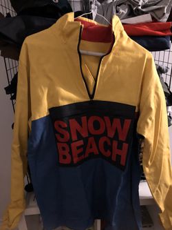 snow beach jacket medium with all patches