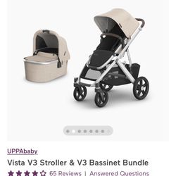 Uppa Baby V3 Stroller And Bassinet