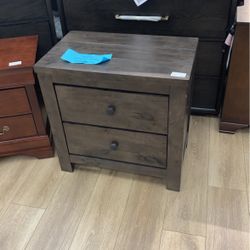 Light Gray Wood Nightstand