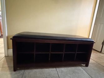 Entryway Bench with Shoe Cubby