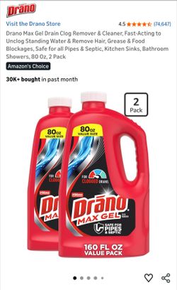 Drano Max Gel Clog Remover and Cleaner