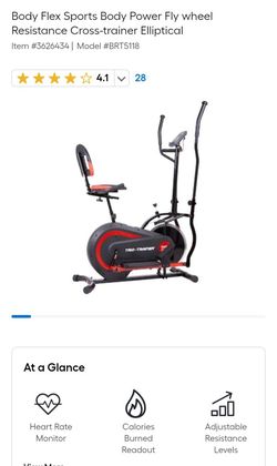 Body Flex Sports Body Power Fly wheel Resistance Cross-trainer Elliptical
