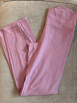 Purple High-Waist flare leggings
