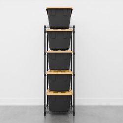 SafeRacks Storage Bin Rack, 5 Tote Capacity