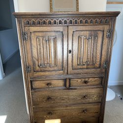 Antique Dresser Hutch Cabinet 