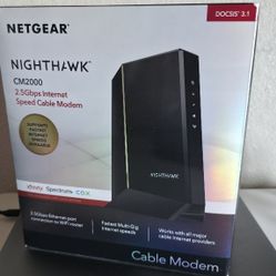 Netgear Nighthawk CM2000 Cable Modem — DOCSIS 3.1, 2.5Gbps — Open Box