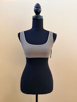 Nike x SKIMS Ribbed Seamless Micro Scoop Bra Dusty Oakmoss M NWT