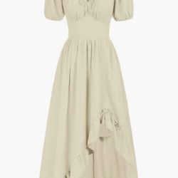 Scarlet Darkness Renaissance Dress Women Cottagecore Corset Dress Ruffle Maxi Dress with Pockets. Size XXL.