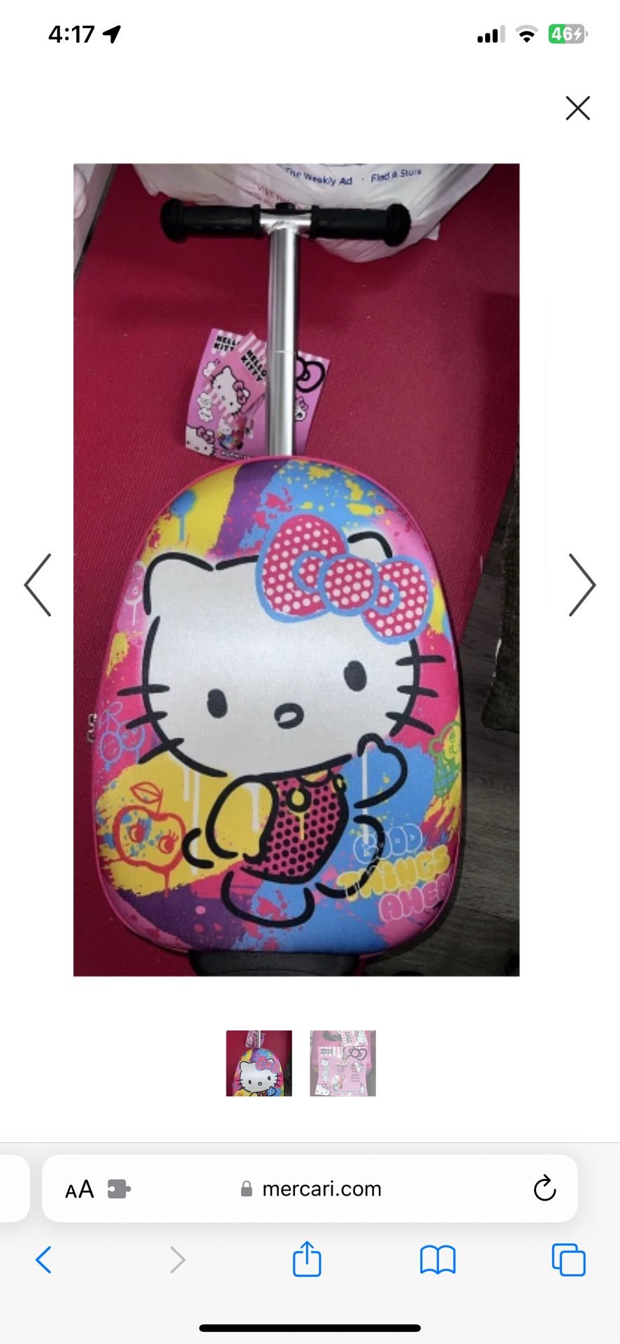 Hello Kitty Luggage With Scooter *super Deal