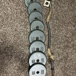 Cap Weight Set With Curl Bar Bell