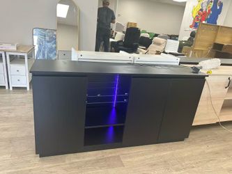 New Sideboard Buffet Cabinet with Storage & LED Lights