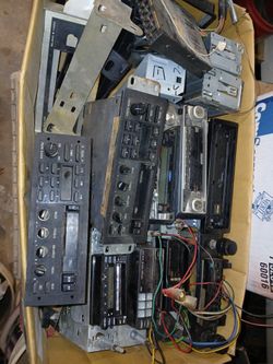 Box Full Of After Market Auto Radios..