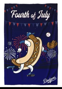 Dodgers Hotdog Blanket 4th of July
