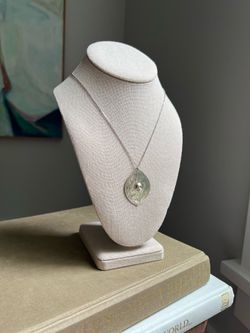 Vintage Sterling Silver Chain Southwestern Floral Medallion Necklace ( firm on price )