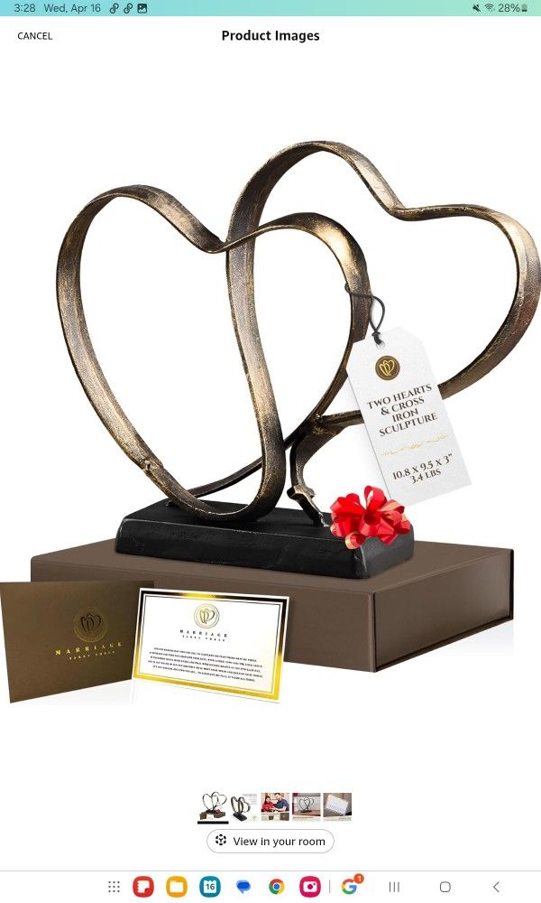 Gold Heart Sculpture (38)