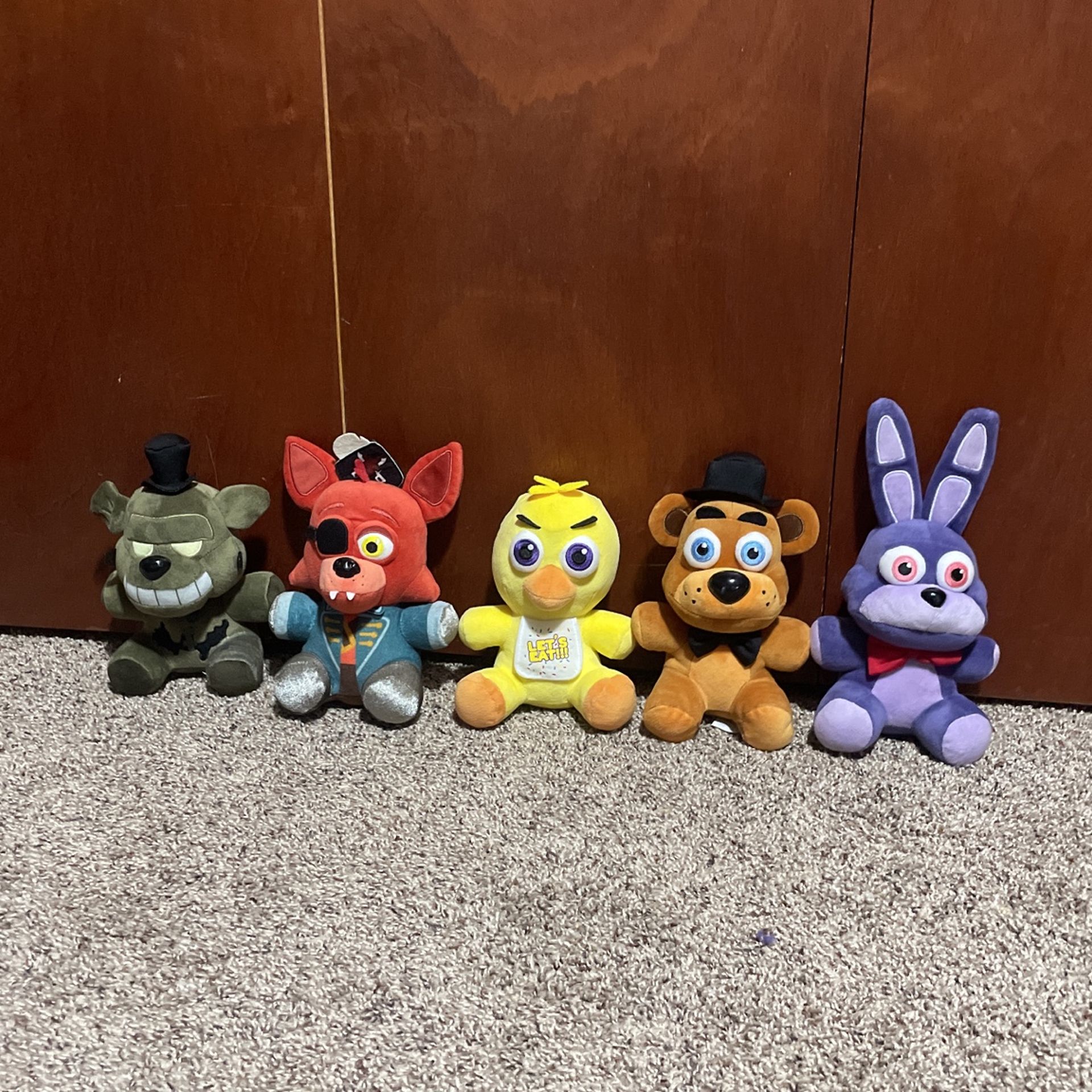 fnaf Plushies. (real) 5 Plushies. $80 or Best Offer 