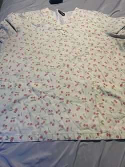 Flower scrub top