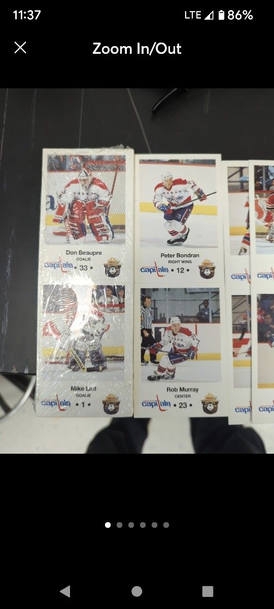 Washington Capitals special edition tickets/ cards