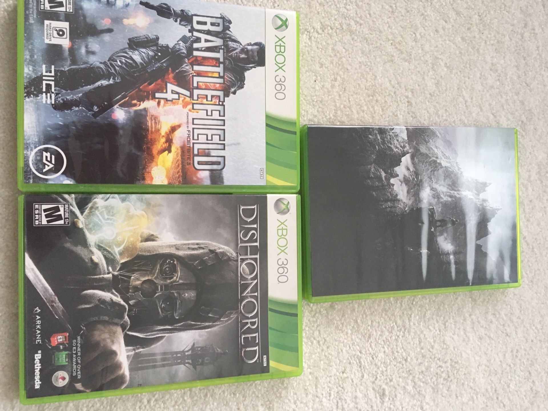 Xbox 360 games, used, $3 each