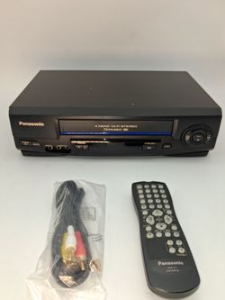 Panasonic, VCR with remote and cable.  Works fine!