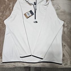 Brand New Men's White North Face Fleece Large Jacket