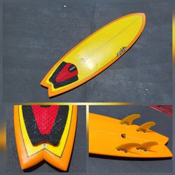 5'10 Strive Quad swallow tail fish surfboard