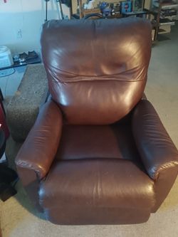 La-Z-boy rocker recliner brown leather