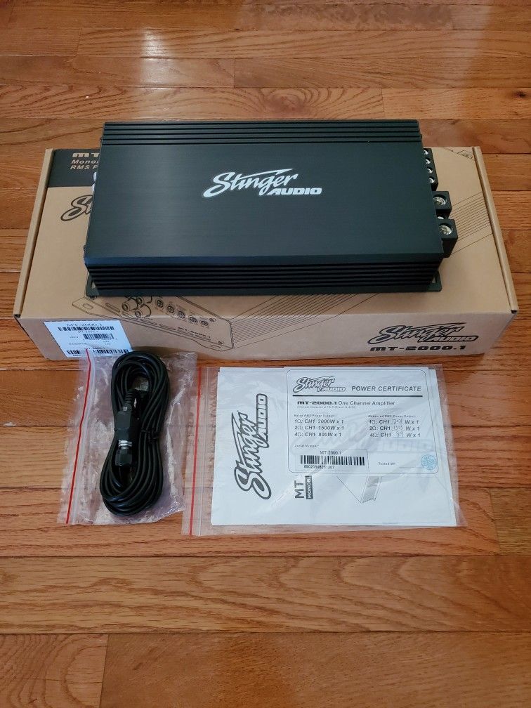Stinger Audio MT-2000.1 Amplifier (Amp, Car Audio, System, Sub, Subwoofer, Speaker, Radio, Head Unit, System, Music, Enclosure, Tweeters, Bass, Woofer