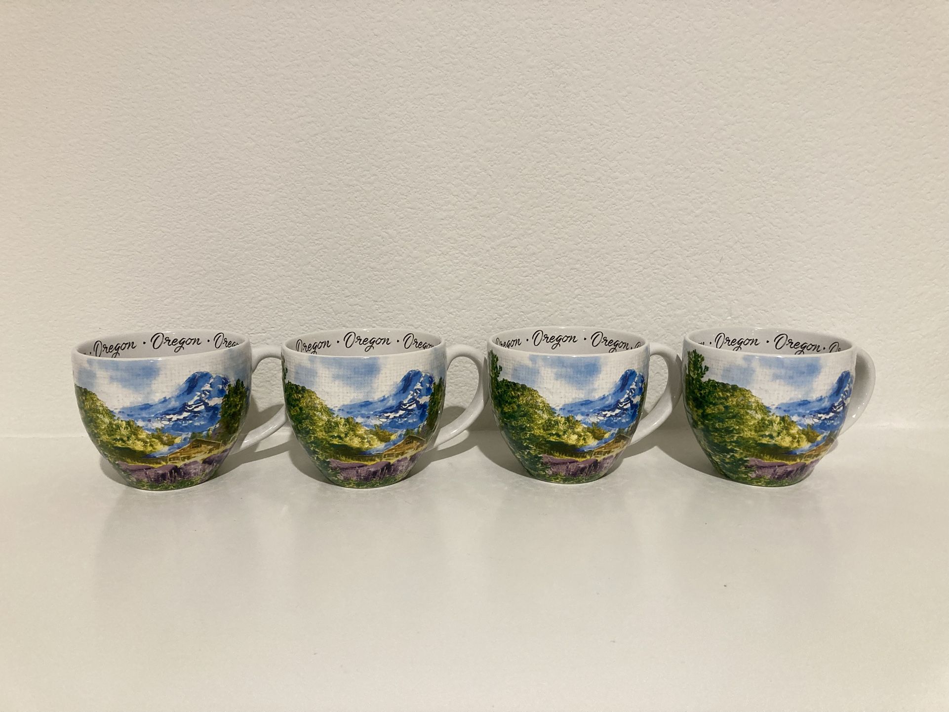4 NWT Oregon Landscape Mugs 20oz