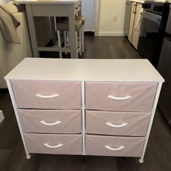 Pink 6-Drawer Dresser