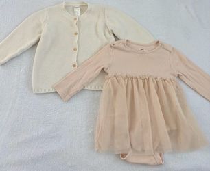 Baby girl dress & cardigan-6-9months