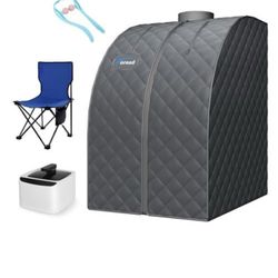 TOREAD Single Person Sauna Portable Folding Steam Sauna with 1000W&2.6L steam Generator, Personal Sauna Tent for Relaxation, Fast Heating in 6 Min, wi