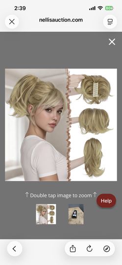 FESHFEN Claw Clip Short Ponytail Extensions - DIY Bendable Metals Fluffy Messy Bun Hair Piece Straight Synthetic Hairpieces Ponytail Extension For Wom