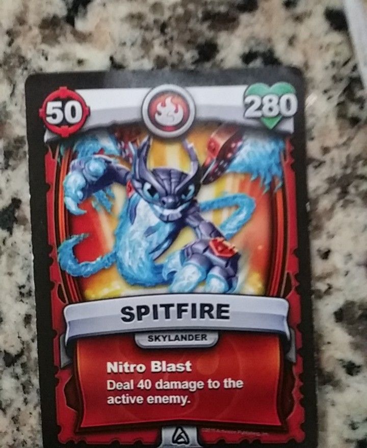 Skylanders Battlecast Collector's Card Skylander Spitfire