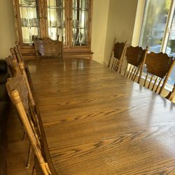 Dining Table And Hutch 