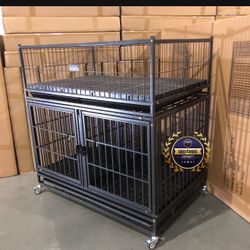 Dog Pet Cage Kennel Size 43 With Divider And Whelp Top New In Box 📦 