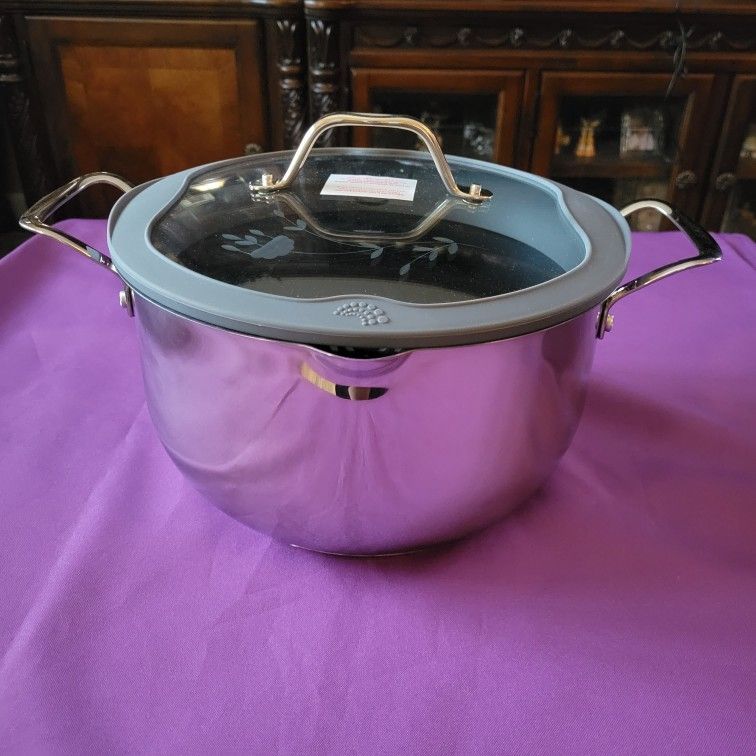 OLLA DE 7.5QT CON TAPA COLADORA DE SILICON CULINARIA PRINSESS HOUSE NUEVA