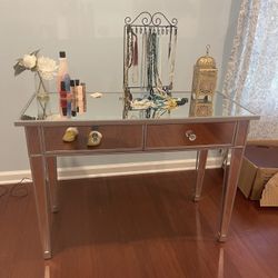 Glass Desk With Drawers 