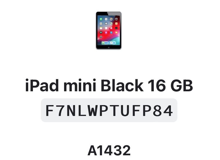 I Pad Mini Black 16GB