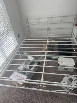 Queen metal bed frame