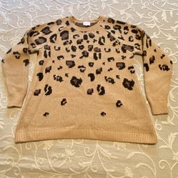 Isabel Maternity Leopard Sweater Size M