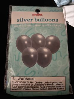 Balloons  unopened.