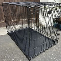 42” Dog Crate With Double Doors And Divider 