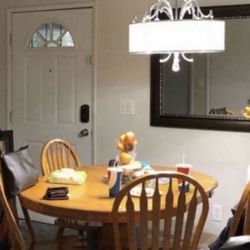 Table Eith Leaf And 3 Chairs Only 