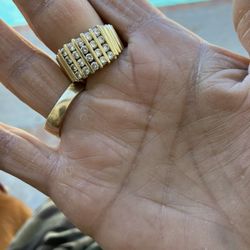 Solid 14 K 14.7 Grams  2 Caret Vintage Diamond Testing Welcome 